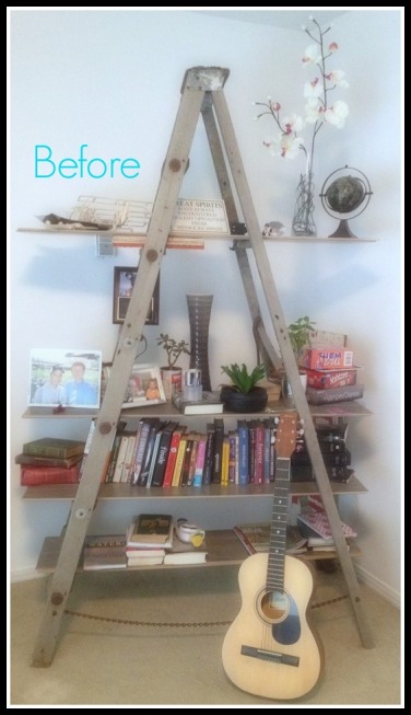 Ladder Shelf Before